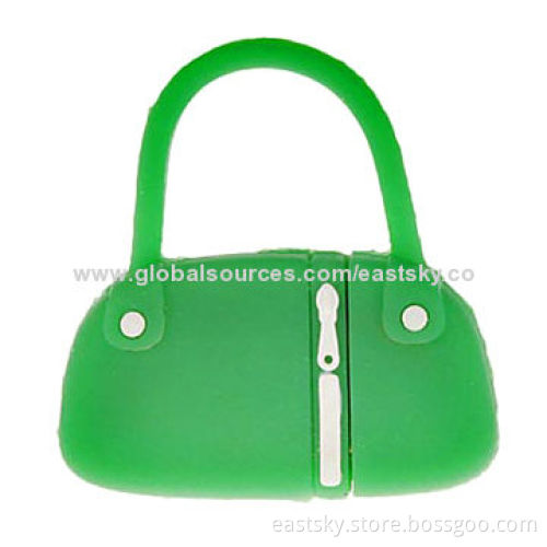 Custom bag-shaped USB drive, made of soft PVC material, OEM orders are welcome
